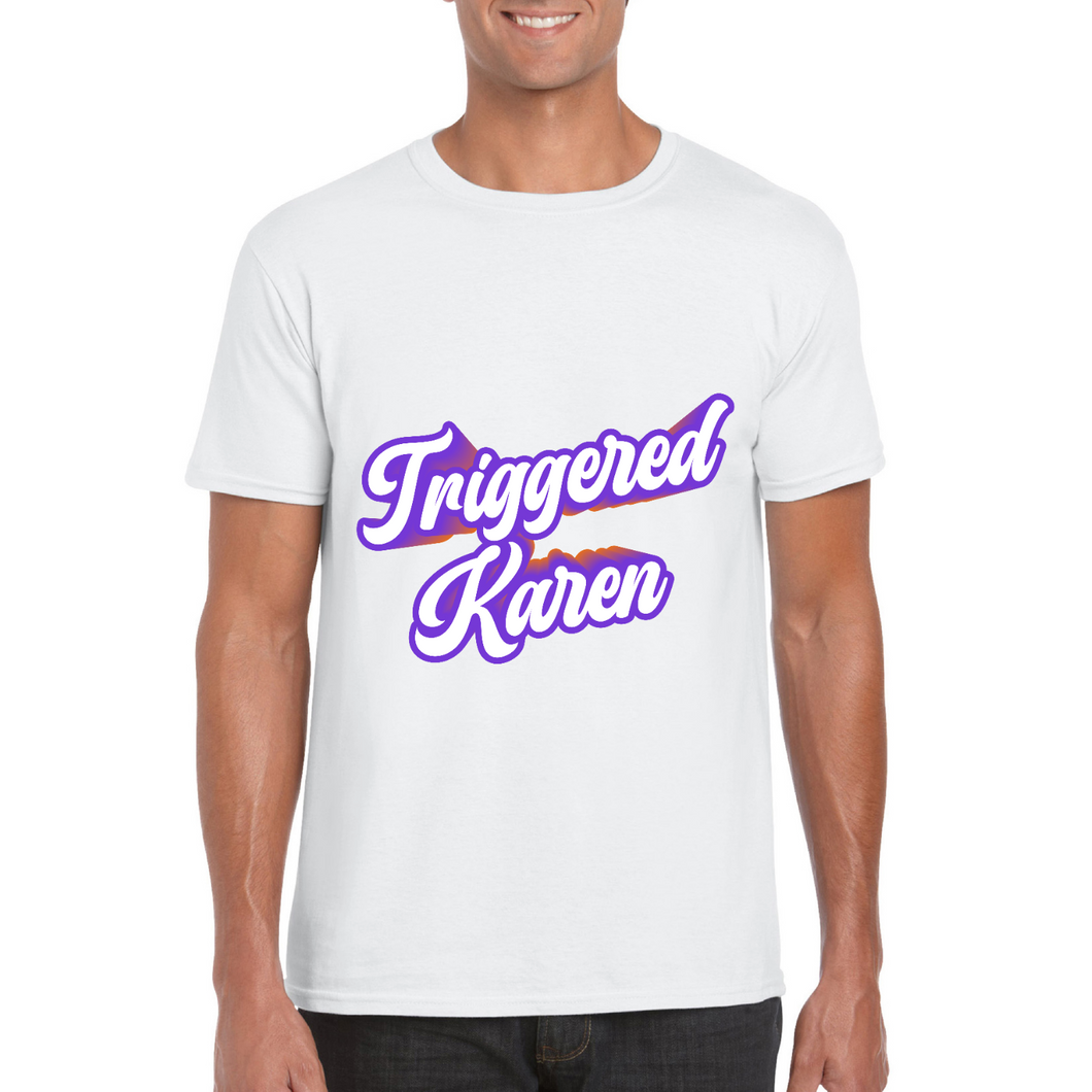 Triggered Karen Purple Print Unisex Tee