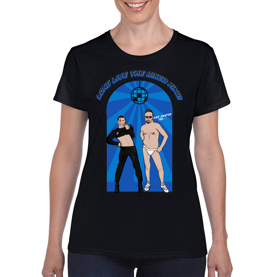Long Live the Disco King (And Hunter Too) Blue Ladies Tee