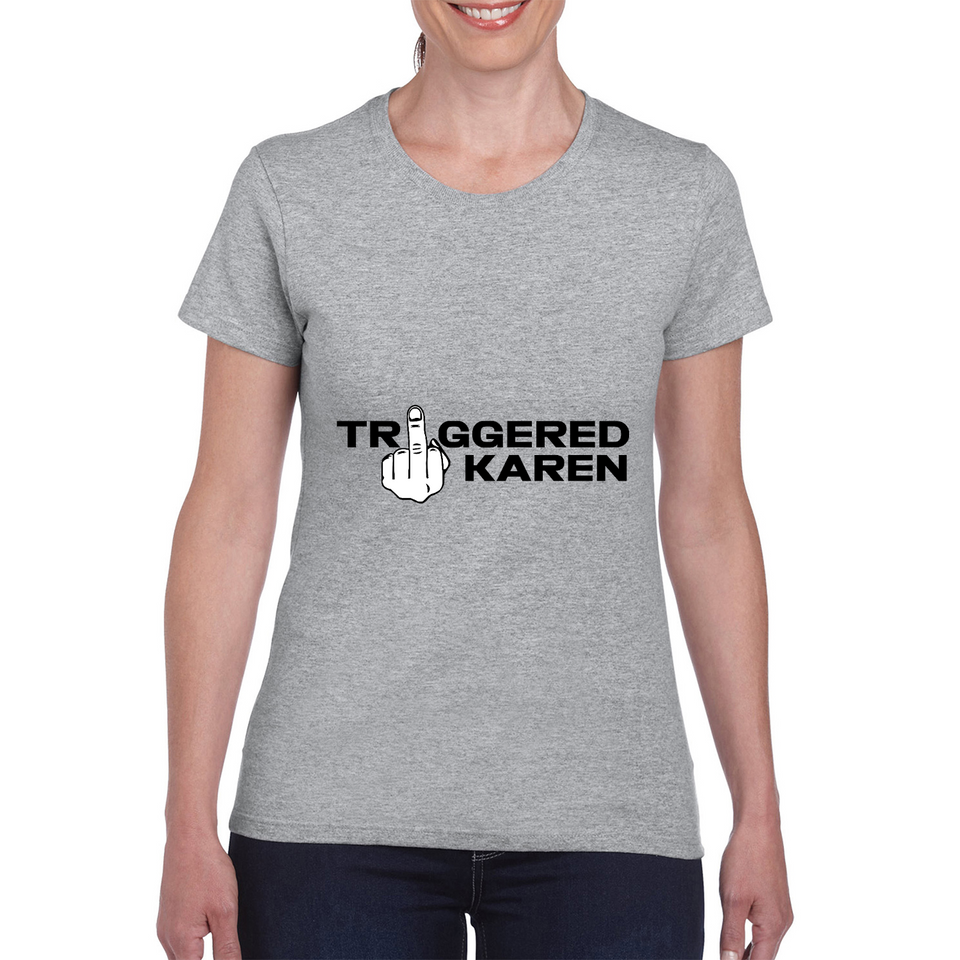 Triggered Karen Black Print Ladies Tee